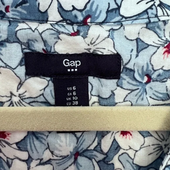 NWT Gap floral dress button front drawstring with pockets - Picture 10 of 11